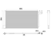 MAHLE ORIGINAL AC 941 000P Air conditioning condenser