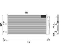 MAHLE ORIGINAL AC 942 000P Air conditioning condenser