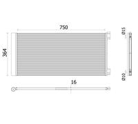 MAHLE Premium Line Aircon Condenser AC945000P for OPEL VIVARO / REN TRAFFIC etc