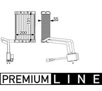 MAHLE AE5000P A/C Evaporator Parallel Cooling Pipes Fits Alpina B7 BMW 7 Series