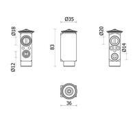 MAHLE Premium Line Aircon Expansion Valve AVE148000P for VOLVO FH13 etc