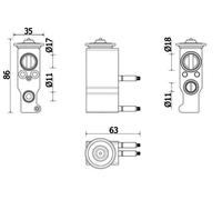 MAHLE Premium Line Aircon Expansion Valve SIMPLE FIT AVE143000P for CITROEN C3/C
