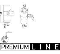 Mahle Filter-drier and accumulator PREMIUM LINE - AD6000P