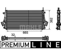 Mahle CI 191 000P Charge Air Cooler Fits Chevrolet Malibu Opel Insignia A Saloon