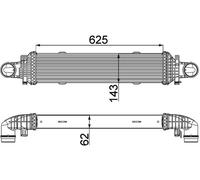 MAHLE Premium Line Charge air cooler CI357000P for MB C-CL. (W204) etc