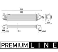 MAHLE Premium Line Charge air cooler CI549000P for FORD KUGA etc