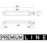 MAHLE Premium Line Charge air cooler CI611000P for OPEL ASTRA etc
