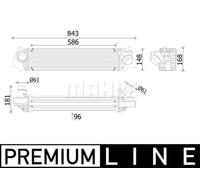 MAHLE Premium Line Charge air cooler CI617000P for BMW 118D etc