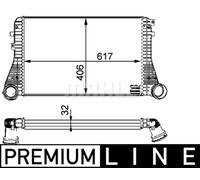 MAHLE Premium Line Charge air cooler CI83000P for VW GOLF V etc