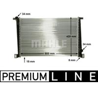 MAHLE ORIGINAL CR 1123 000P Engine radiator