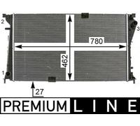 MAHLE Premium Line Coolant Radiator CR19000P for OPEL VIVARO, RENAULT etc