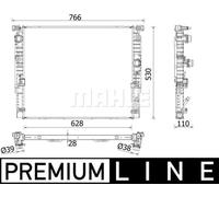 MAHLE Premium Line Coolant Radiator CR2198000P for BMW 5/6/7 (G30,G32,G12) etc