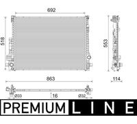 MAHLE ORIGINAL CR 2605 000P Engine radiator