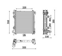 MAHLE ORIGINAL CR 2707 000P Engine radiator