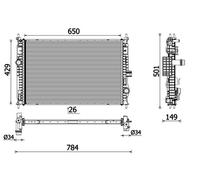MAHLE ORIGINAL CR 2710 000P Engine radiator