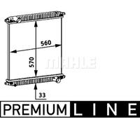 MAHLE Premium Line Coolant Radiator CR703000P for IVECO EUROCARGO etc