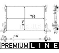 MAHLE Premium Line Coolant Radiator CR84000P for RENAULT TRAFIC 13- etc