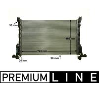 MAHLE Premium Line Coolant Radiator CR85000P for RENAULT TRAFIC 13- etc