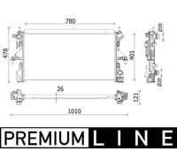Mahle Engine Cooling Radiator CR 933 000P - Genuine OE Quality for Fiat