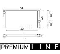 MAHLE Premium Line Coolant Radiator CR957000P for BMW 5 (F10,F11) etc