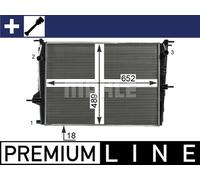 MAHLE Premium Line Coolant Radiator SIMPLE FIT CR23000P for RENAULT MEGANE III H