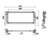 MAHLE Premium Line Engine Coolant Radiator CR2748000P