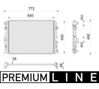 MAHLE Premium Line Engine Coolant Radiator CR2785000P