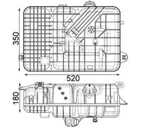 MAHLE Premium Line Expansion tank CRT236000P for MB ACTROS MP4 etc