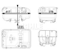 MAHLE Premium Line Expansion tank CRT237000P for DAF CF-XF EURO 6 etc