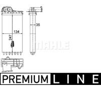 MAHLE ORIGINAL AH 194 000P Heater matrix