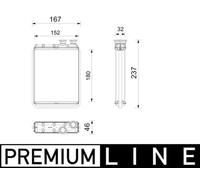 MAHLE Premium Line Interior Heater Core AH365000P