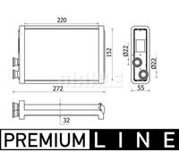 MAHLE Premium Line Interior Heater Core AH37000P for BMW 5/6/7/8 (G30,G11,G15) e
