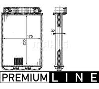MAHLE ORIGINAL AH 77 000P Heater matrix