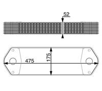 MAHLE Premium Line Oil cooler CLC11000P for SCANIA 4, P, G, R, T, K etc