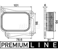 MAHLE ORIGINAL CLC 111 000P Engine oil cooler
