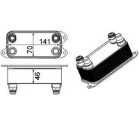 MAHLE Premium Line Oil cooler CLC227000P for MB C/E-CLASS, UNIMOG etc