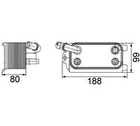 MAHLE Premium Line Oil cooler CLC72000P for VOLVO etc