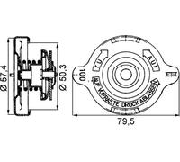 MAHLE Premium Line Radiator cap CRB14000P for MB etc