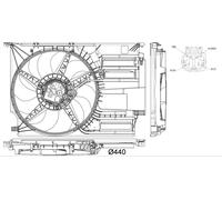 MAHLE Premium Line Radiator/condenser fan CFF402000P for BMW X1/2 / MINI etc