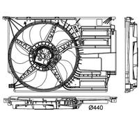MAHLE ORIGINAL CFF 405 000P Fan, radiator