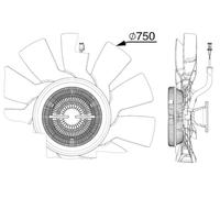MAHLE Premium Line Radiator/condenser fan CFF515000P for SCANIA NCG etc