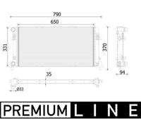 MAHLE ORIGINAL CR 2222 000P Engine radiator