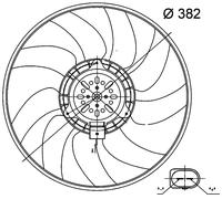 FAN ENGINE COOLING CFF 32 000S FOR AUDI CMGB/CGLC 2.0L 4cyl A6