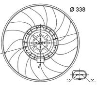 Mahle Radiator/condenser fan - CFF33000S