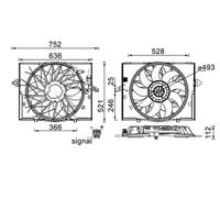 Mahle Radiator/condenser fan - CFF336000S