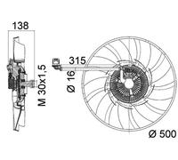 MAHLE ORIGINAL CFF 471 000P Fan, radiator