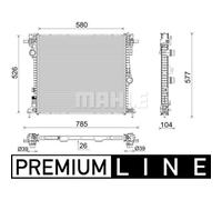 Mahle Radiator CR2587000P - OE Quality To Fit Alfa Romeo Giulia 2.0
