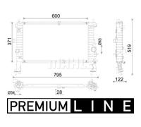 Mahle Radiator CR2588000P - OE Quality To Fit Vauxhall Meriva 1.6 T
