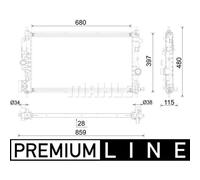 Mahle Radiator CR2590000P - OE Quality To Fit Vauxhall Astra-J 1.6 CDTI
