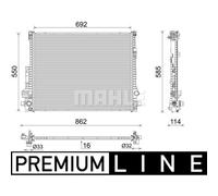 Mahle Radiator CR2607000P - OE Quality To Fit Volvo XC90 - OE Matching Quality